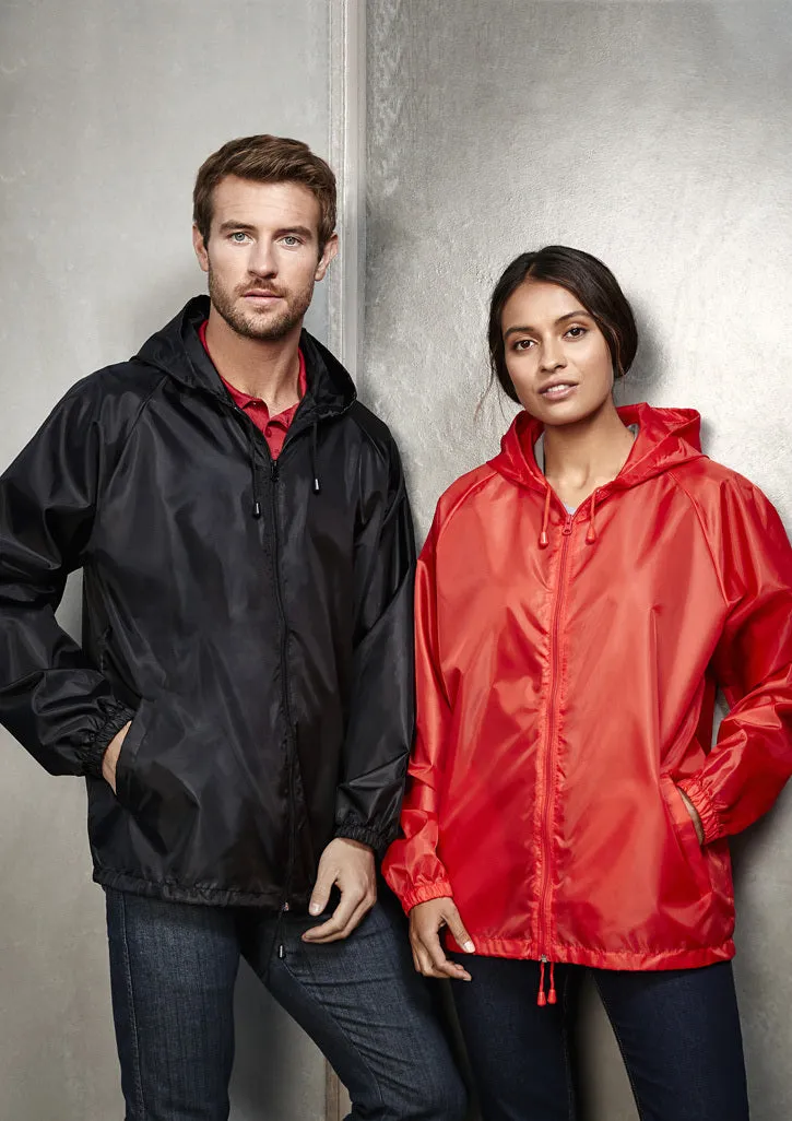 Adult Spray Jacket Outdoor Casual Hike Rain Hi Vis Poncho Waterproof - Red