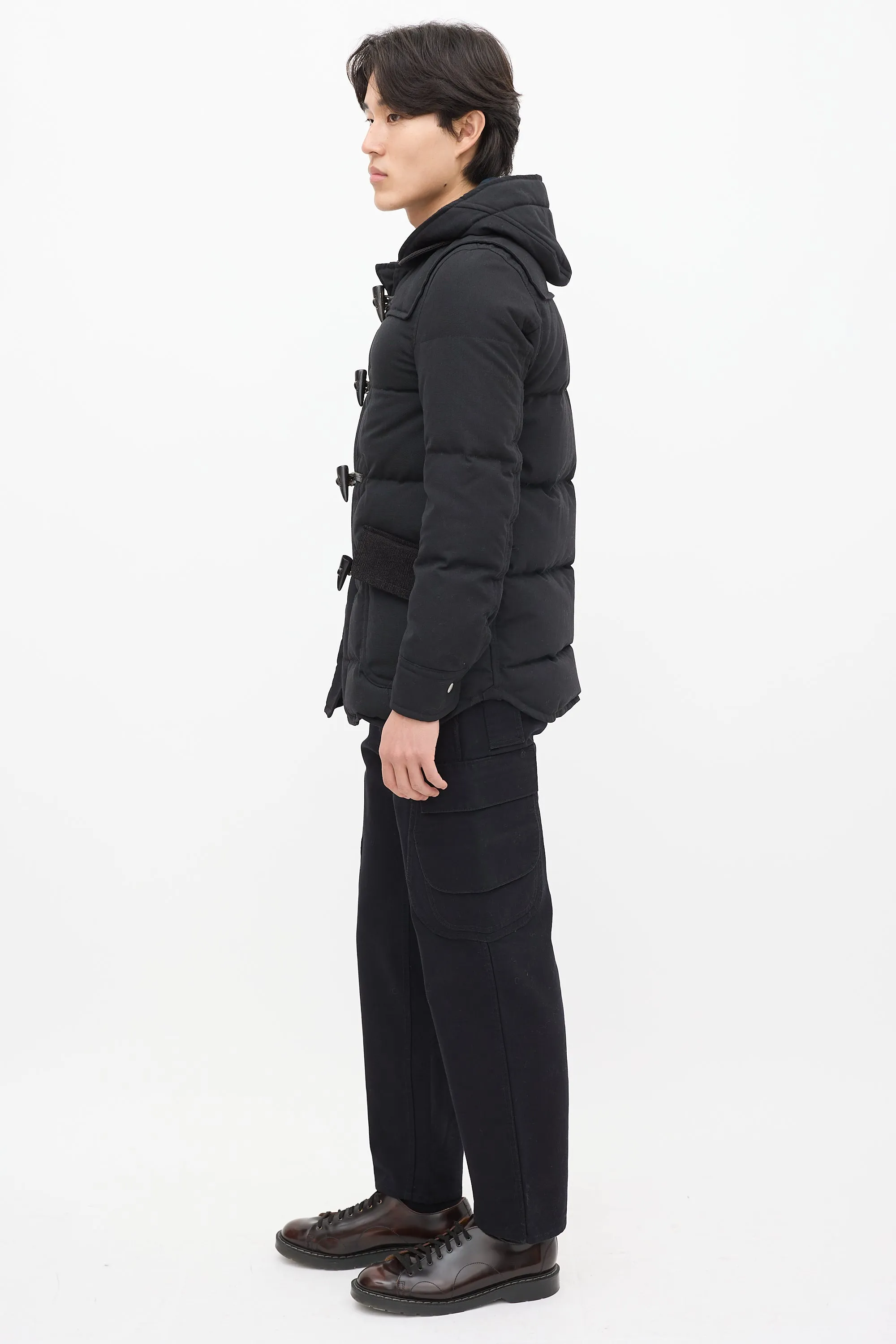 Black Down Hooded Jacket