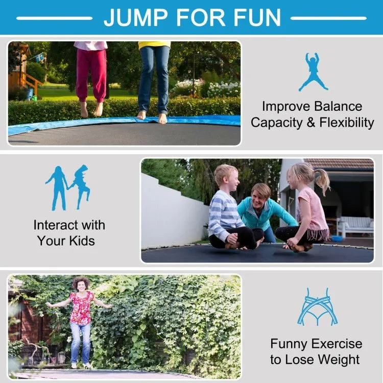 Outdoor Trampoline Bounce Combo with Safety Closure Net Ladder-10 ft