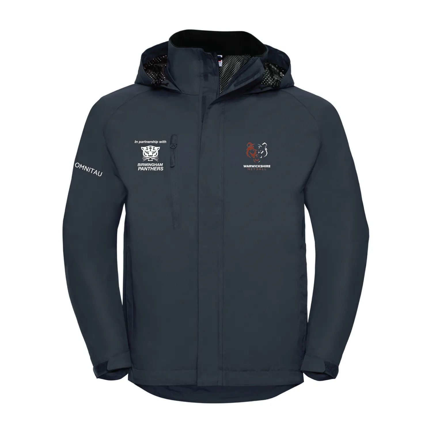 Warwickshire Netball Waterproof Jacket – Navy